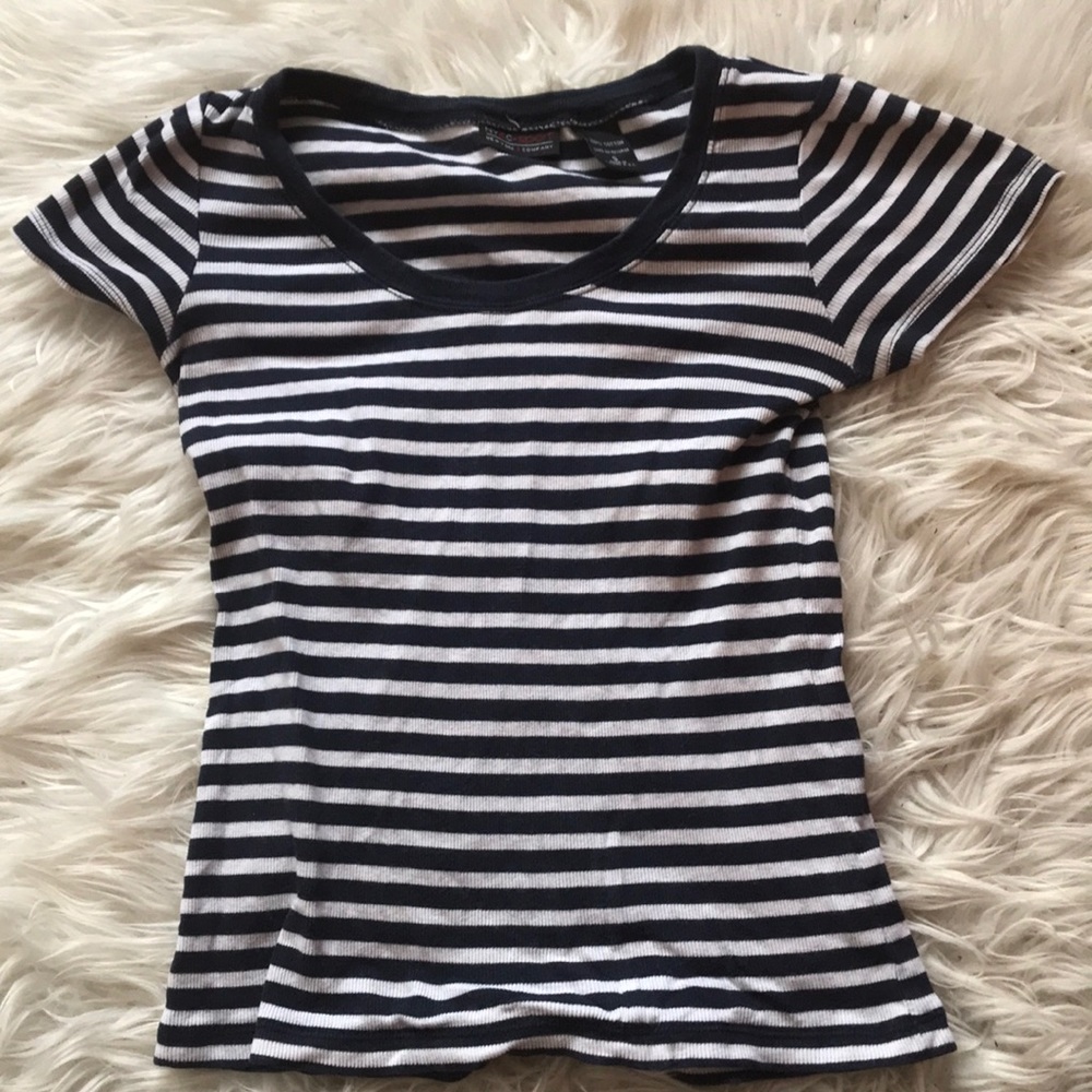 New York & Company Striped T-Shirt